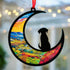 Dog Long Ears Moon Suncatcher